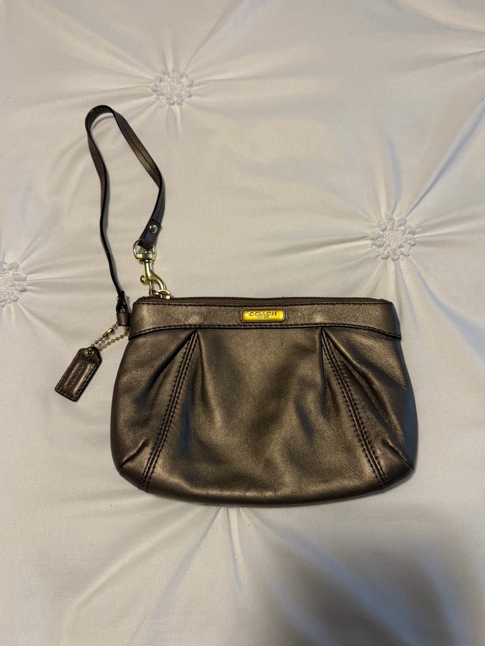 Coach Metallic Wristlet